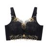 [Big Chest Display Small Artifact] Color Blocked Lace Double Breastfed Bra Concentrated Collection Style Gray Butterfly