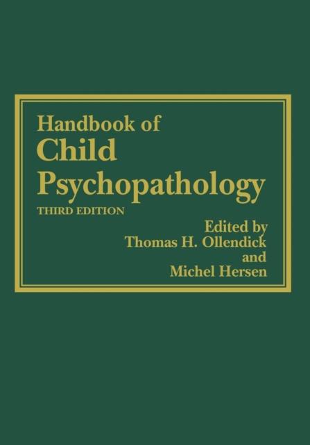 The Handbook of Child Psychopathology Book