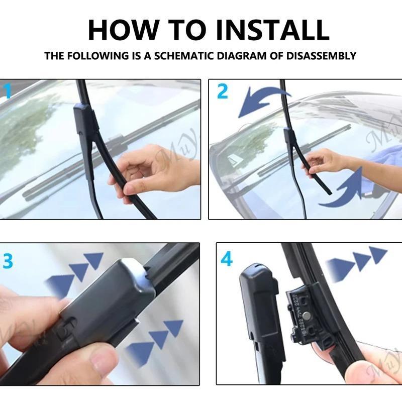 For Mercedes Benz Glc X253 Accesorios 2015 2016 2017- Rubber Wipers Blades Windscreen Windshield Brushes Cleaning Windshiel