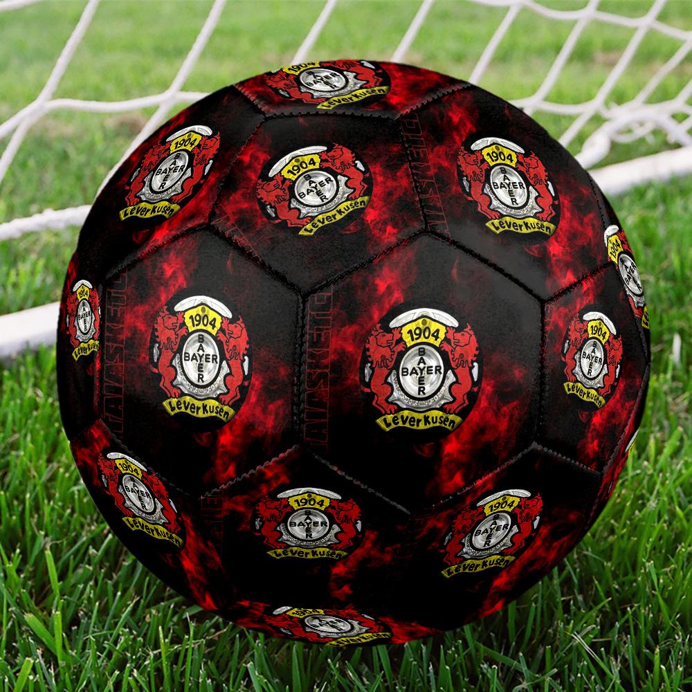 1pc Bayer 04Indoor Soccer Ball Colorful All Ages Machine Stitched PVC Competition Ready Durable High-Bounce HE3