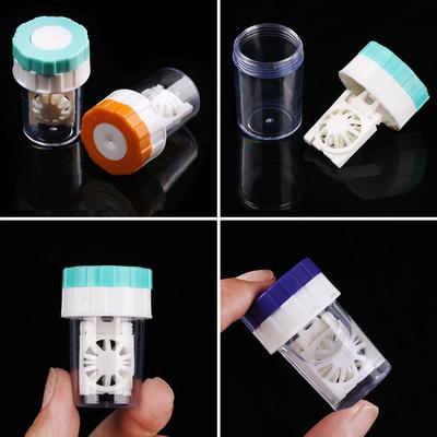 Fashion Portable Plastic Soaking Box Travel Glasses Holder Candy Color Contact Lens Case