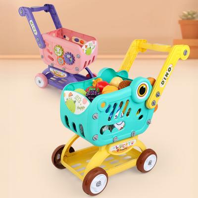 Supermarket Cart Toy Education Pretend Play Shopping Trolley Hands-on Ability Development Toy for Kids