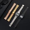 Pulseira Fina de Aço Inoxidável para Relógio CASIO 18mm para F91W F84 F105 F108 A158 A168 AE1200/1300 B650 AQ230 Masculino Pulseira de Metal