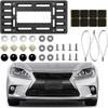 Car License Plate Frame, Vehicle Front Bumper License Plate Mounting Kit & Bracket Holder, Auto Bumper Tag Frame Mount Adapter With Ties, Universal