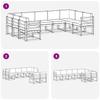 Outdoor Sofa Set with Cushions 9 pcs Natural and Cream