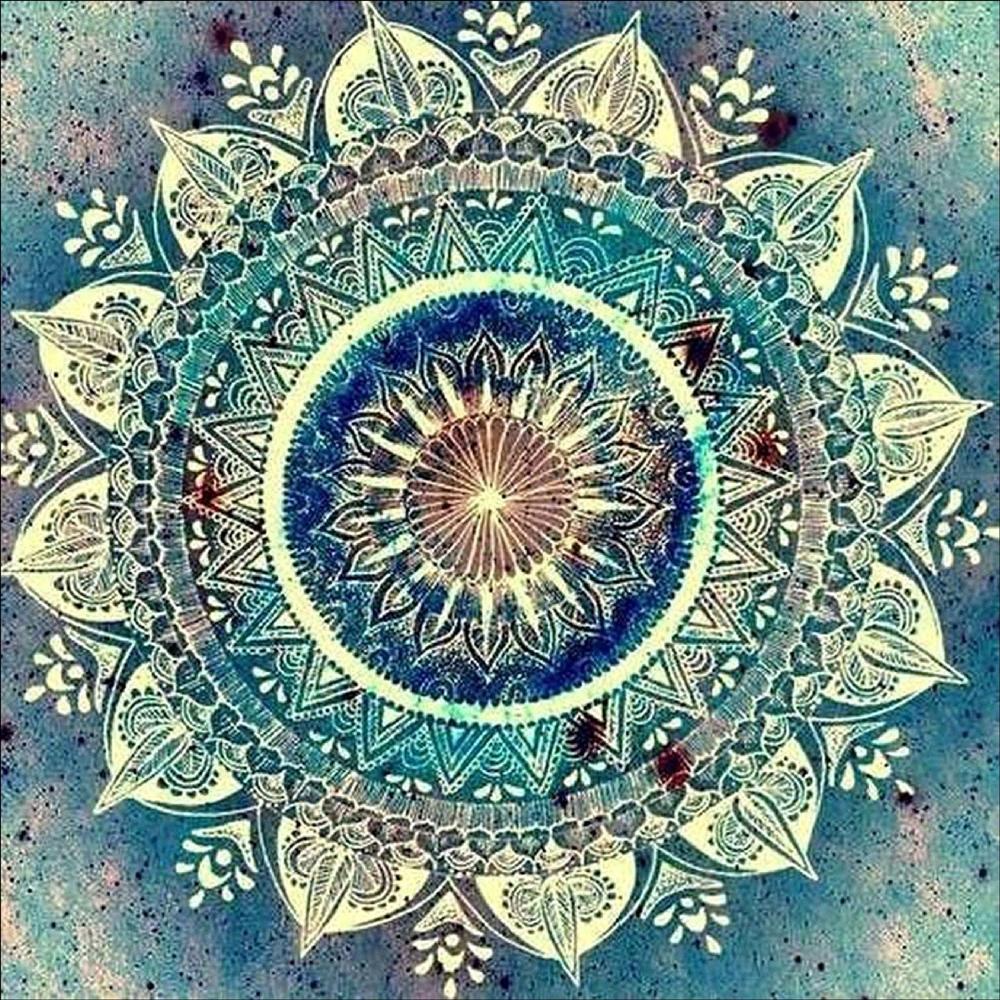 Round Diamond 5D Diamond Painting Mandala Kaleidoscope Full Diamond Embroidered Mosaic Home Decoration Christmas Gift