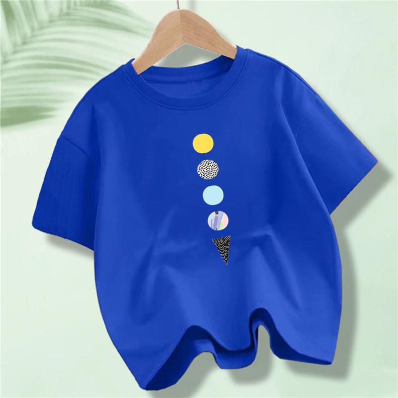 New Summer Kids Clothes Funny Astronaut Print Cartoon T Shirt Streetwear Cotton Tops Children Boys Clothes Short Sleeve Tees