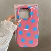 Cute Glossy Polka Dots Phone Case for iPhone 17 Air 16 15 14 13 Pro Max Lovely Shockproof Protective Wave Edges Back Cover