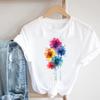 (Asian Size) T Shirt Fashion Women sweet watercolor butterfly trend Clothing Casual Top Short Sleeve Tee Print Lady Female Graphic T-shirts