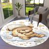 1PC Bear Cloud Non-Slip Floor Round Carpet, Office, Family, Bedroom, Large Area Rug Indoor Rugs,  Durable Polyester-L0410