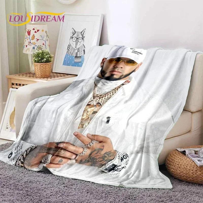 Anuel AA Inspired Hip Hop Throw Blanket Soft Flannel for Bed Sofa Outdoor Leisure Nap Gift