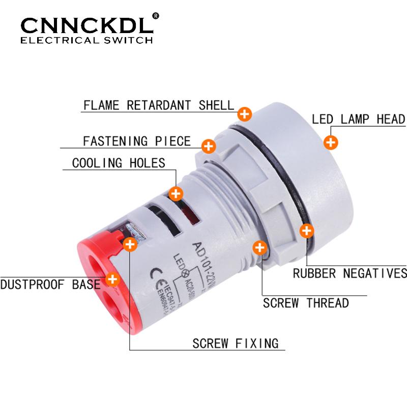 22mm Square Round Protective Film Measuring Range Digital Display Electricity Hertz Frequency meter Signal Indicator 0-99 Hz
