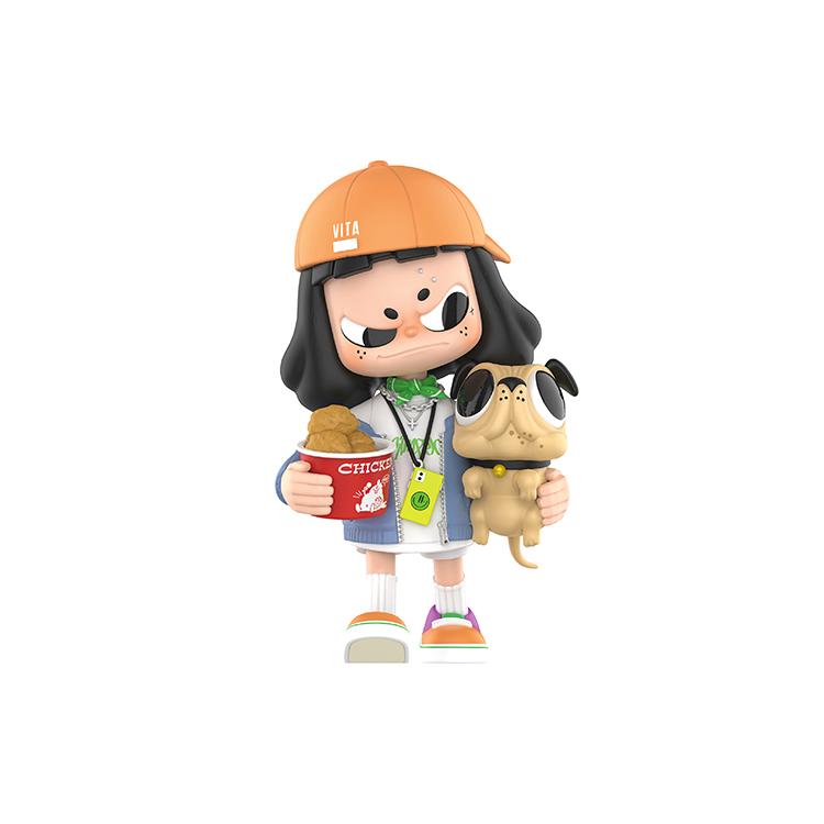 

New POP MART VITA Chicken Day, Large Size Trendy Figures 17.8cm 211100001 VITA Fried Chicken Day