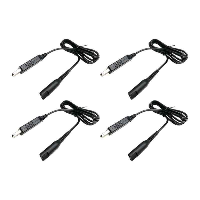 Pack of 2 USB Charging Cords Flexible Charging Cables for Electric Shavers PVC and Copper Construction 1.2M Length