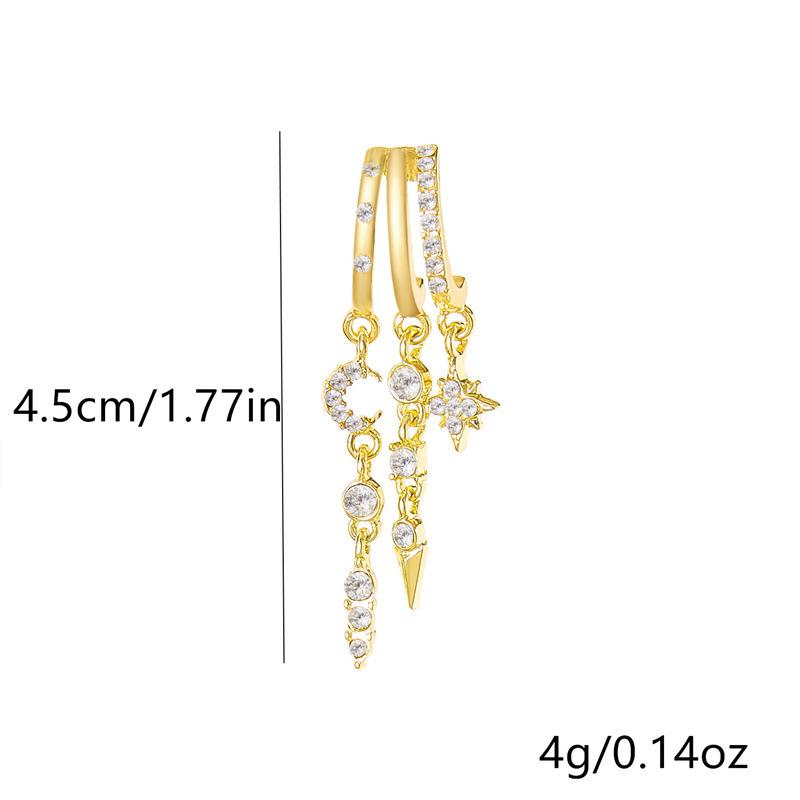 

Modishy Women s Earrings, Gold Hip Hop Earrings with Cross Tassels золотистий