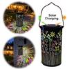 Solar Lantern Outdoor Hanging Solar Lights with Hollow Flower Pattern Waterproof LED Solar Lantern for Mom Women Mother Grandma