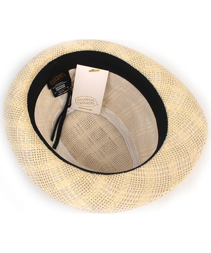 Yunibeosyeolkemiseuteuli Bu Check Ivory Short Fedora Summer Fedora