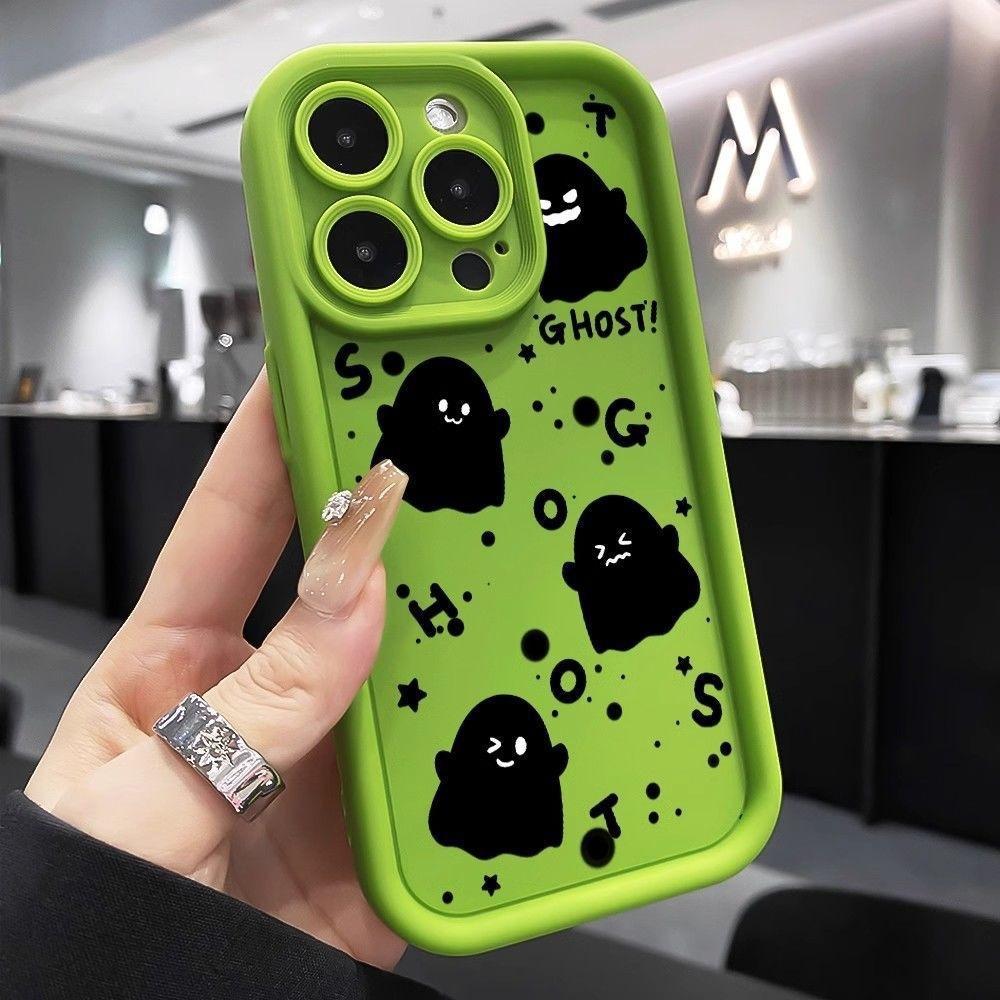 Christmas ghost apple 15promax mobile phone case iPhone14/13 new women's 12 niche xr personality anti-drop 8