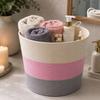 COTTON BASKET 30x30 TOY BASKET HANDMADE LAUNDRY