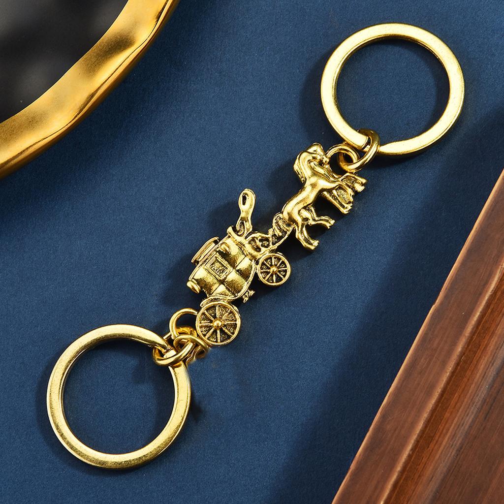 Gothic Steampunks Adjustable Keychain With Carriage Designs and Extended Chain for Keys Phone Accessories