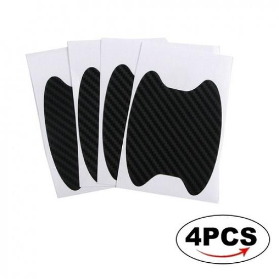 4x Car Door Handle Anti-Scratch Protector Film Carbon Fiber Stickers Accessories