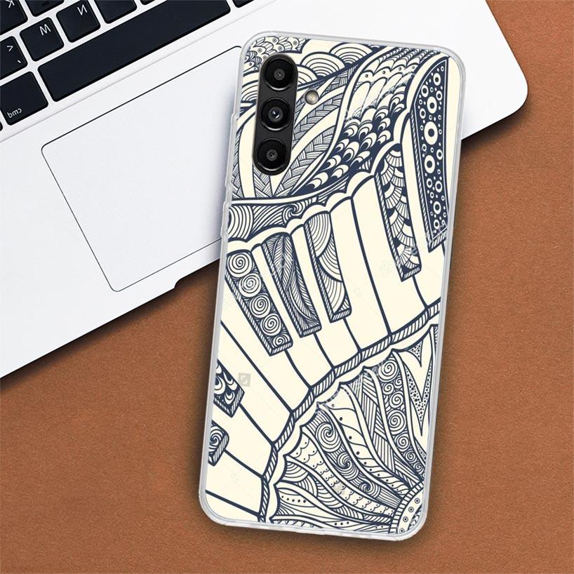 Musik Klavier Tastatur Handyhülle Für Samsung Galaxy A56 A55 A54 A53 A16 A15 A14 A13 A36 A35 A34 A33 A26 A25 A24 A23 A05S A04S A03