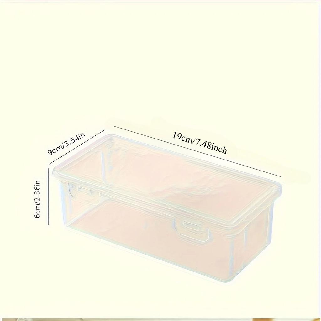 1/4pcs Large Clear Plastic Storage Boxes with Hinged Lids Ideal for Jewellery Ornaments Home Supplies and Office Organization