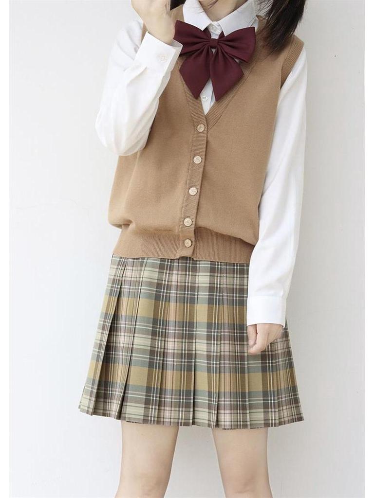 Originální námořnický JK kardigan vesta - Pletený svetr s V-výstřihem v japonském školním stylu