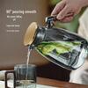 YIHUTEA Heat-Resistant Borosilicate Glass Pitcher with Spout Filter