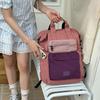 Schoolbag New Retro Schoolbag Female College Student Contrasting Color Backpack Large Capacity Lightweight Outdoor Sports Travel Mountaineering