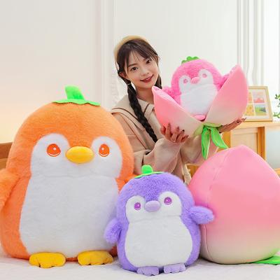 Fruit Penguin Plush Toy Fairy Peach Transformation Penguin Doll Doll Children Sleeping Pillow Birthday Gift