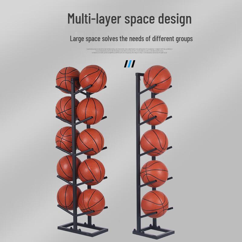 Kanglangte 3-Tier Double-Sided Sports Ball Storage Rack