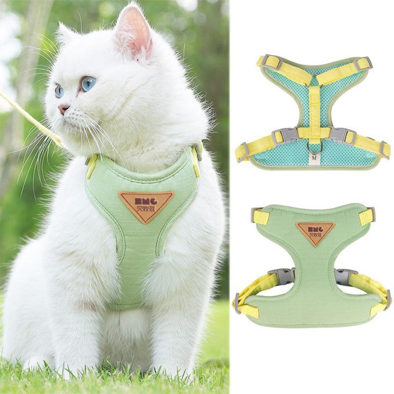 1pc Cat Leash, Vest Type Chest Strap, Adjustable Anti-break and Anti-get Lost Collar, Dog Leash, Pet Leash