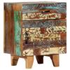 Day and Night - Day and Night Hand-carved Bedside Table Recycled Wood 40x30x50 Cm