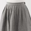 MUJI Women's Hemp Cotton Easy Long Skirt, Gray Stripe, BE1VBA5S, Women's XL