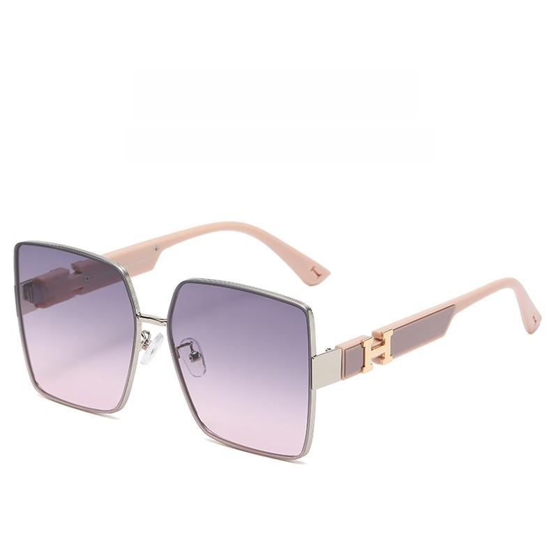 Summer Uv400 Female Square Sunglasses With Blue Pc Lenses For Fashion And Travel