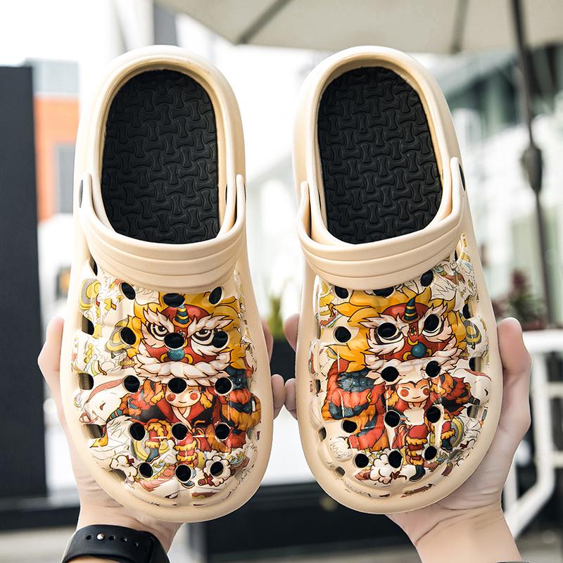 Fashion Fashion Sandals Waterproof Slippers Men Shoes Outdoor Soft Sole Shoes Clogs Eva Beach Home Summer Breathable Couple Shoes