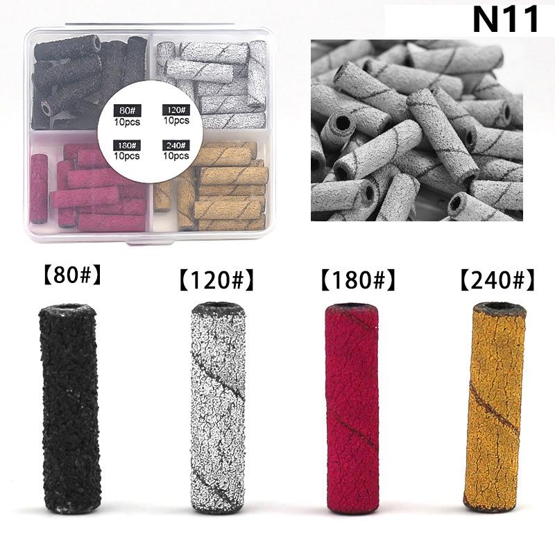 20Mm Long Sanding Bands,Nail Art Grinding Sanding Bands With Bit Nail Art Removal Sand Bands Nail Grinding Tool #120/#180/#240
