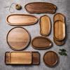 High Quality Acacia Wood Tea Tray Coffee Japanese Style Dessert Plate Tableware Irregular Dried Fruit Snack Plate Party Serving