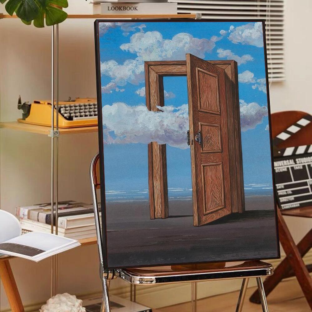 

Скандинавский минималистский сюрреалист Рене Магритт самоклеящийся художественный постер Белая бумага наклейка DIY Room Bar Cafe Wall Decor 21cm×30cm NoFrame