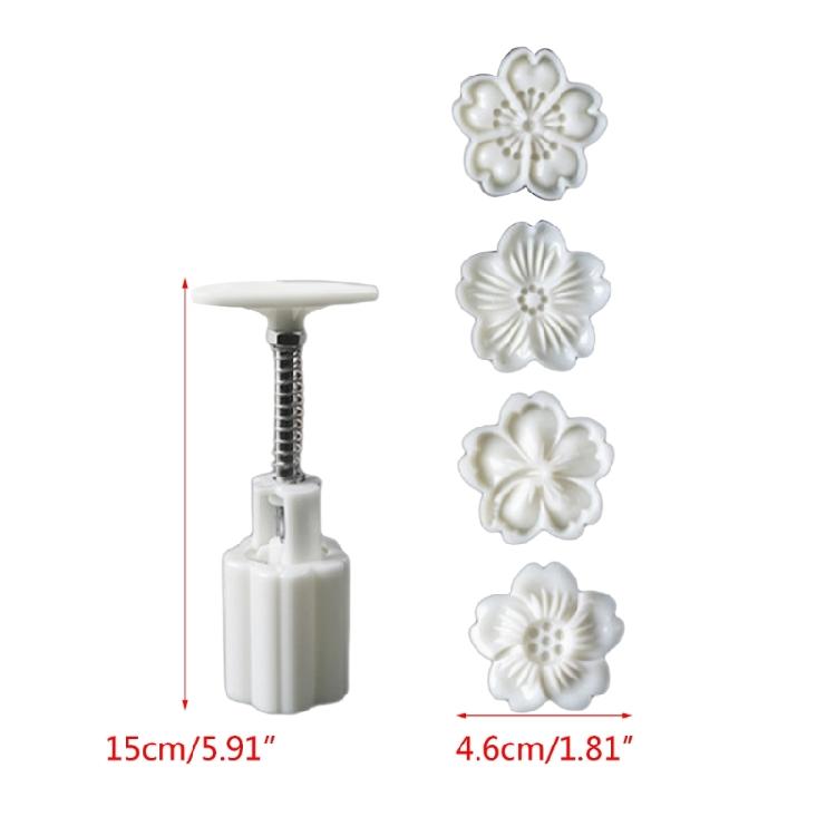 DIY Mooncake Moulds Hibiscus Shaped Baking Accessories Mooncake Tools for Baking