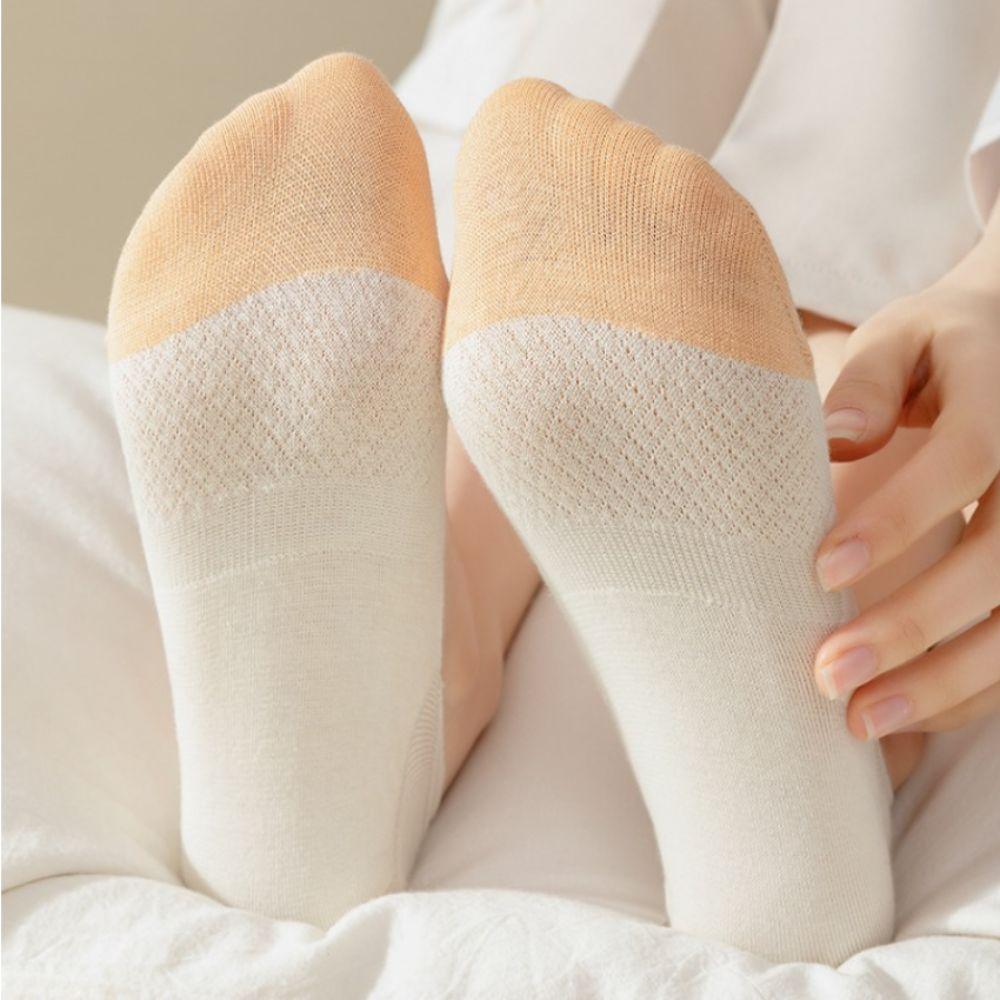 7Pairs Low Cut Short Invisible Socks Non-slip Summer Socks Women Mesh Boat Socks  Sports