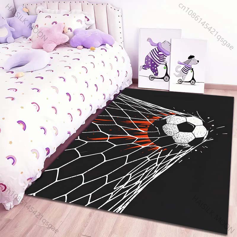 Goal Football Pattern Carpet for Living Room Bedroom Bathroom Mat Creative Doormat Sofa Home Decor Event Area Carpet for Gifts