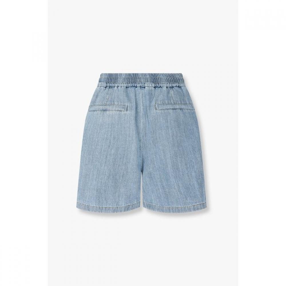Vov Pintuck String Banding Denim Shorts  7156255009 