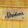 Stephens 60s Vintage Check Pattern Short Sleeve Shirt XL Yellow Men's Used