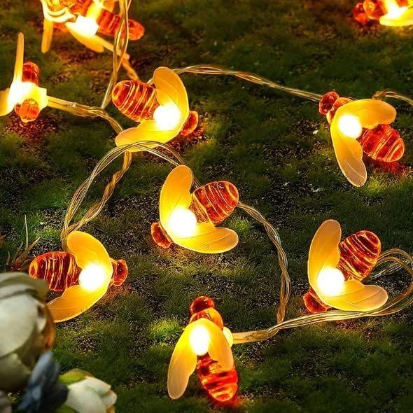 Honey Bee Serial String Light (20 Led, 4 Meters) Battery Powered Light, Waterproof Honeybee Lights for Home Decoration