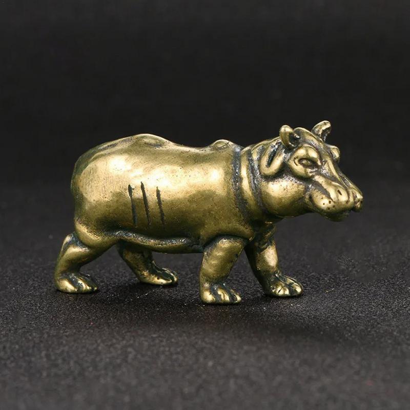 Miniatures Animal Figurines Small Hippo Animal Figurine Tea Pet Collectible Table Decoration Miniatures Animal Ornaments For