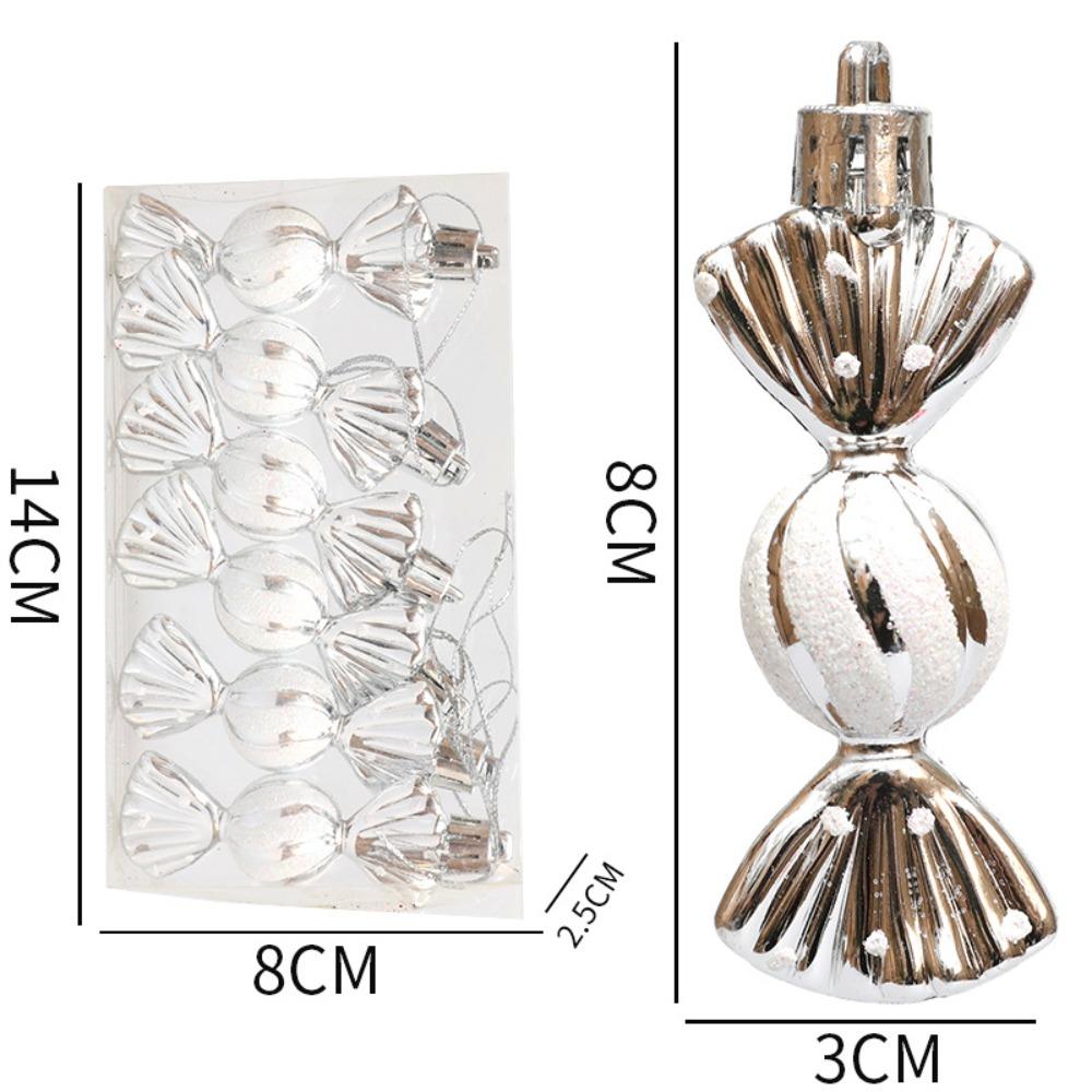 Christmas Decorations, Mini Round Candies, Christmas Tree Ornaments, Electroplated Plastic, Painted Balls, Candy Pendants, Props