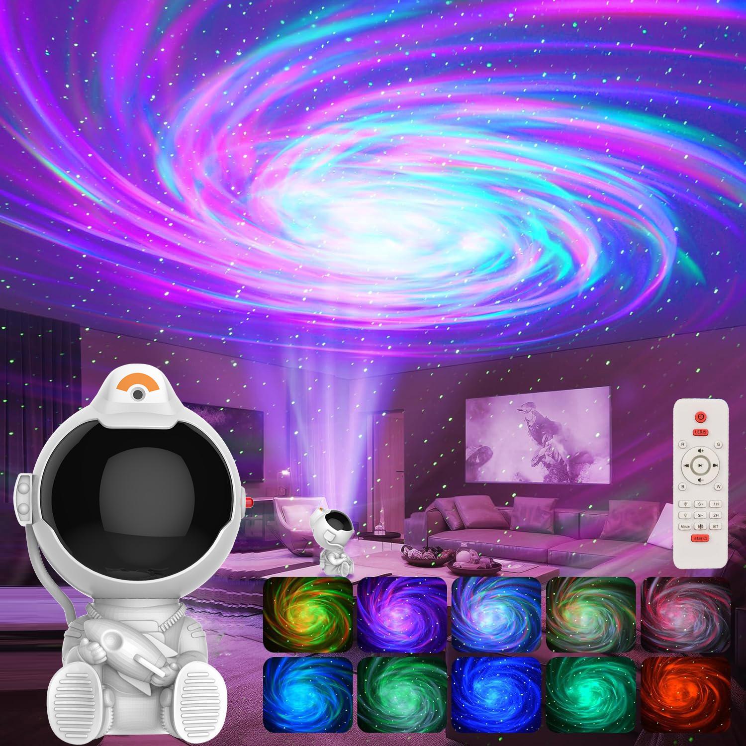 

Звездный проектор, ночник, галактика, астронавт, космос, звездная туманность, потолочный светодиодный светильник с таймером и пультом дистанционного управления для декора детской комнаты