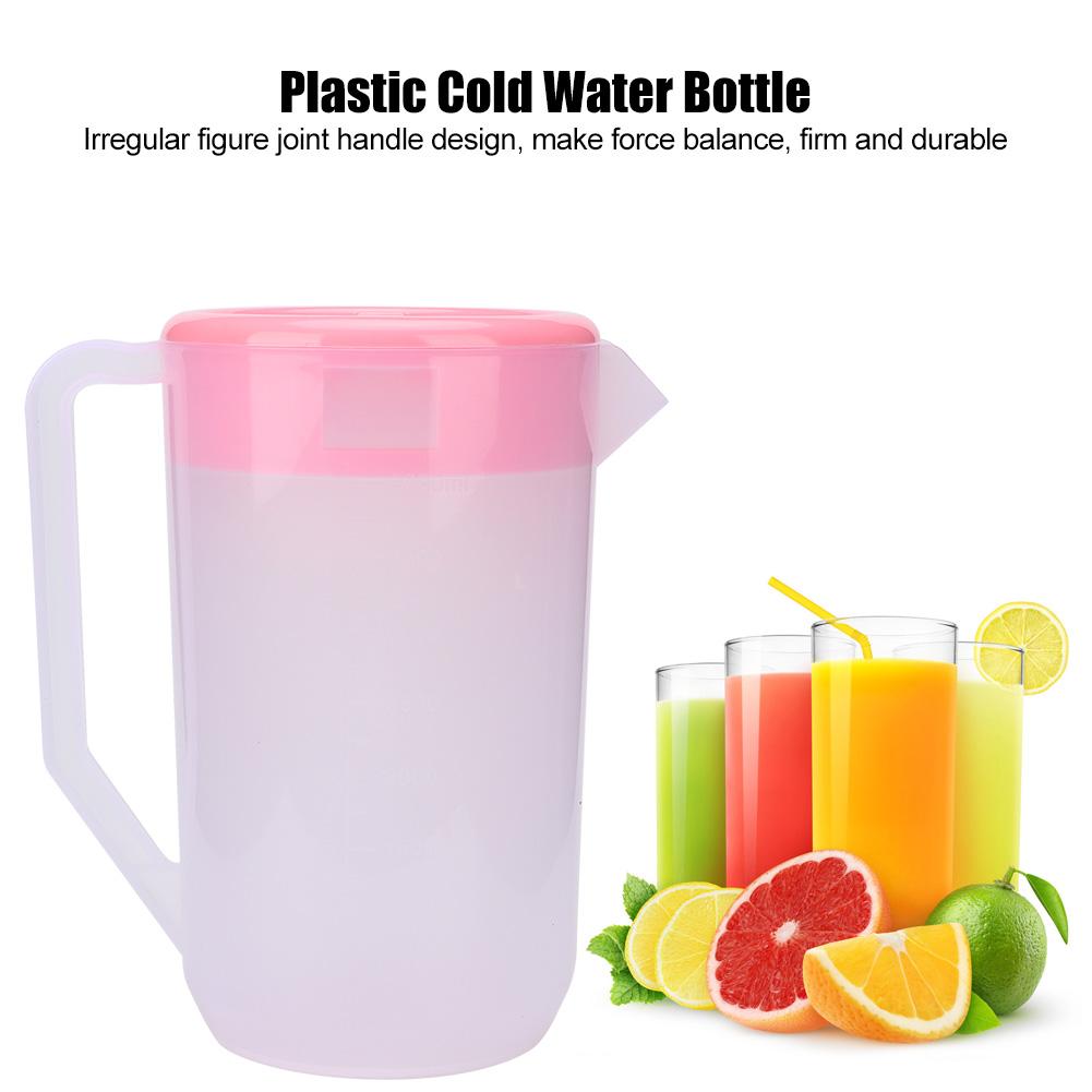 4000ml Large Capacity Non Toxic Plastic Cold Kettle Water Bottle (Transparent White Cover)